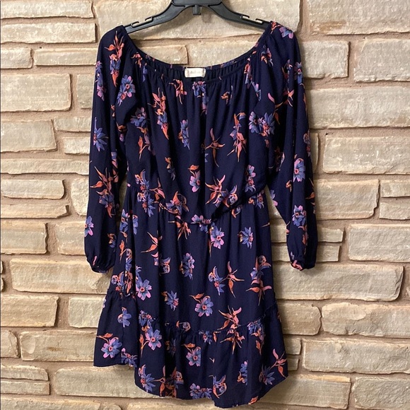 Altar'd State Purple floral off the shoulder dress Size S - Picture 1 of 9